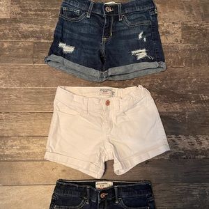 Abercrombie girls shorts.  Like brand new.  All size 9/10.